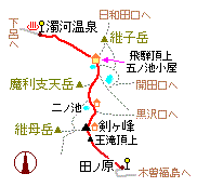御嶽山 略図