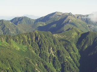 空木岳から木曽駒ヶ岳を望む（翌々日撮影）