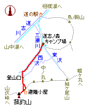 菰釣山 略図 菰釣山 略図