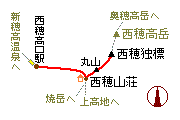 西穂独標・略図