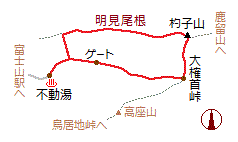 杓子山の略図