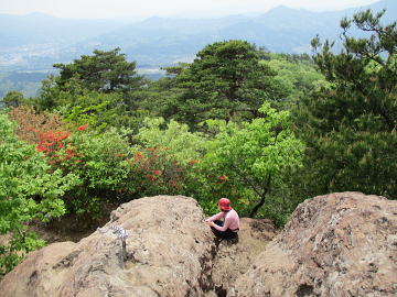 大天狗（嵩山の山頂）にて