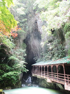 ここから洞窟探検！