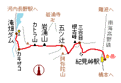 岩湧山の略図