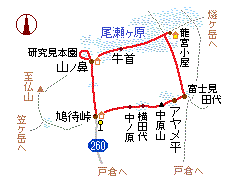 アヤメ平の略図