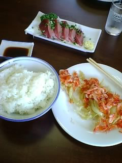 カツオの刺身がすごいウマイ!!