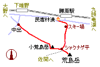 荒島岳 略図 荒島岳 略図