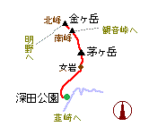 茅ヶ岳 略図 茅ヶ岳 略図