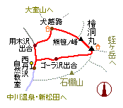 檜洞丸の略図 檜洞丸の略図