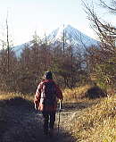 富士山を眺めながら下山
