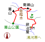 幕山・南郷山 略図 幕山・南郷山 略図