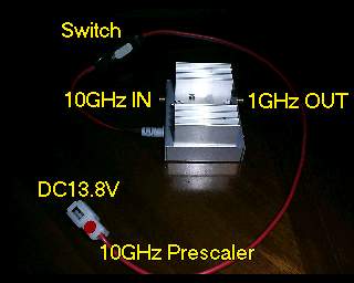 Top view of 1/10 Prescaler for 10GHz