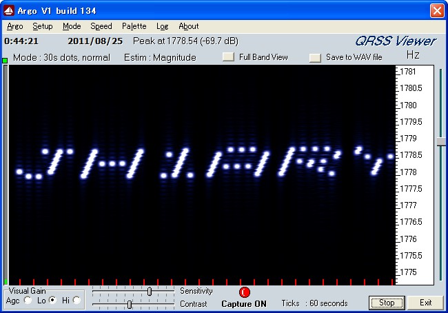 A sample of 136kHz Slow-Hell_Receiving JH1ARY