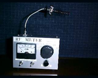 Front view of the microwave power meter