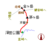 茅ヶ岳 略図