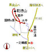乾徳山 略図