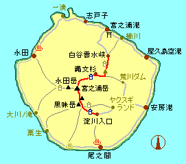 屋久島の略図