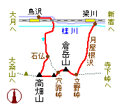 高畑山･倉岳山 略図