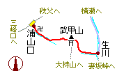 武甲山の略図