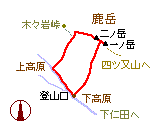 鹿岳 略図