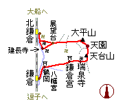 鎌倉アルプス 略図