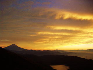 大夕焼けと富士山