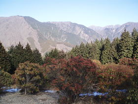 蛭ヶ岳などの丹沢主稜も見えています