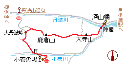 鹿倉山の略図