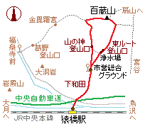 百蔵山の略図