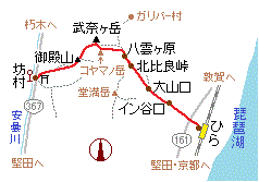 武奈ヶ岳の略図