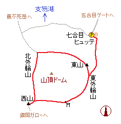 「樽前山」の略図