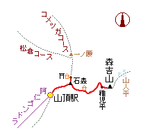 「森吉山」の略図