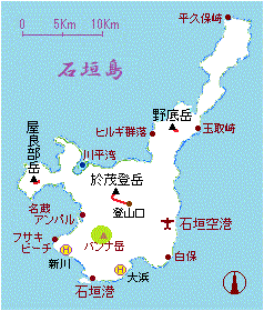 石垣島の略図