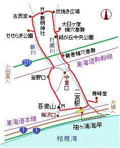 「吾妻山」の略図