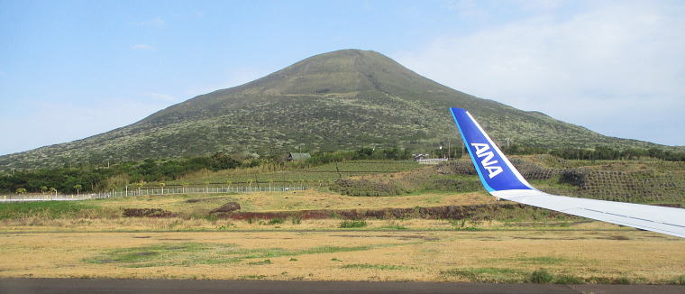 着陸時の機窓から撮影
