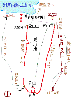 弥山の略図