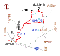 志賀山の略図