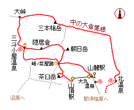 那須岳の略図