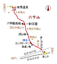 六甲山の略図