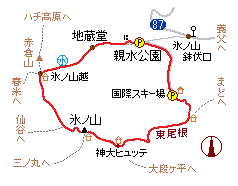 氷ノ山の略図