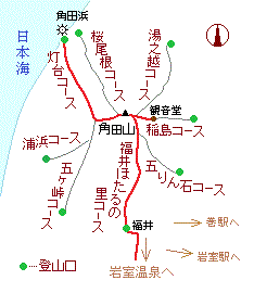 角田山の略図