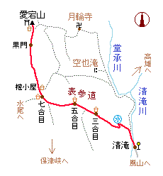 愛宕山の略図