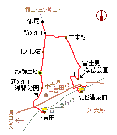 新倉山の略図
