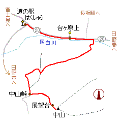 中山の略図