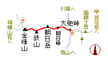 金峰山 略図
